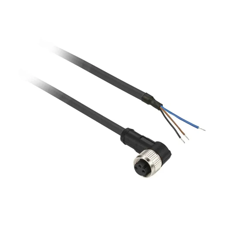 Telemecanique Sensors Female 3-Way M8 Right Angle to 3-Way Unterminated Sensor Actuator Cable 2m XZCP0266L2