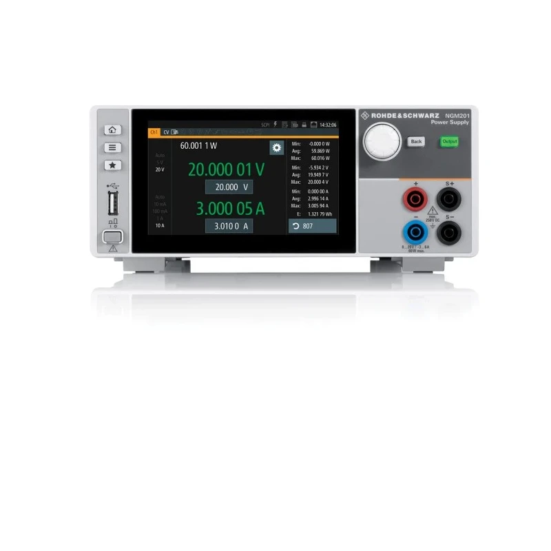 Rohde & Schwarz Digital Bench Power Supply, 1-Output 0 V to 20 V, 60 W, 6 A Max NGM201