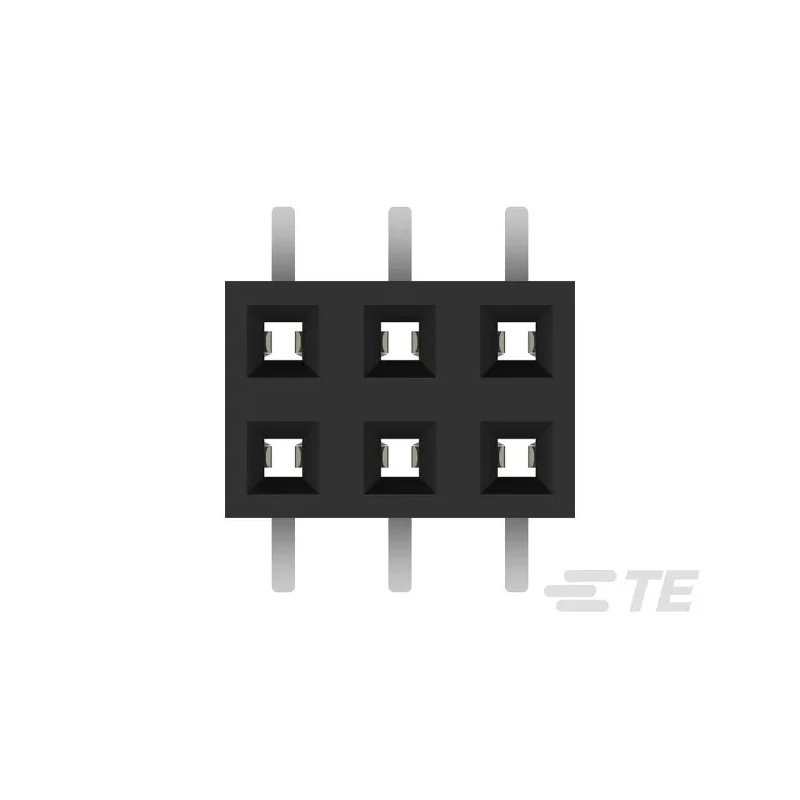 TE Connectivity AMPMODU Series Straight Surface PCB Socket, 6-Contact, 2 Row, 2 mm Pitch, 12A, 650V, Liquid 2314844-6