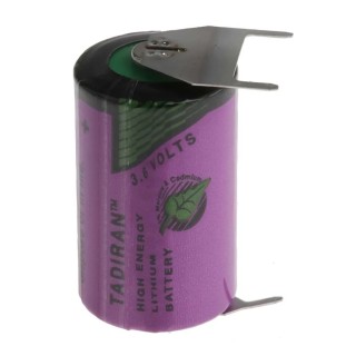 Tadiran 1/2 AA Lithium Thionyl Chloride Battery 3.6 V 1.2 Ah, 14.7 mm Diameter SL-350/TP