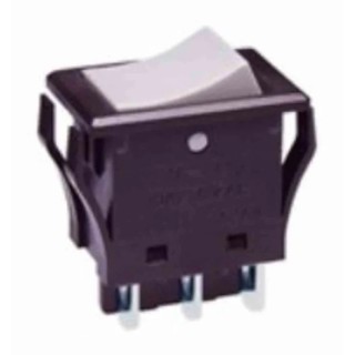 NKK Switches DPST On-On On-On Grey Polyamide Panel Mount Rocker Switch JWM22RHA