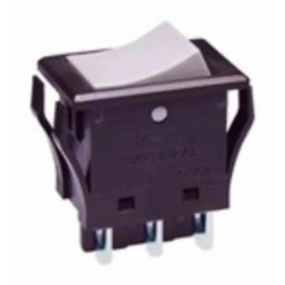NKK Switches DPST On-On On-On Grey Polyamide Panel Mount Rocker Switch JWM22RHA