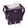NKK Switches DPST On-On On-On Grey Polyamide Panel Mount Rocker Switch JWM22RHA