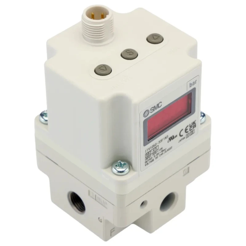 SMC Pneumatic Regulator, G 1/8 Port, 0.005 to 0.9 MPa Max Outlet Pressure, 50°C Operating Temperature ITV1050-33F1N3