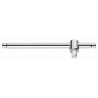 Facom 1/4 in Square Sliding T-Handle Socket, Chrome Finish, Steel Material, 115mm Overall Length R.120A