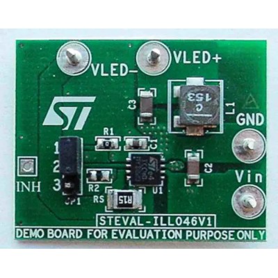 STMicroelectronics LED Driver Evaluation Board with ST1CC40 3 A DC Constant Current 850 kHz Switching STEVAL-ILL046V1