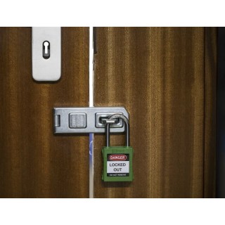 RS PRO Green 1-Lock Safety Lockout Nylon and Steel Shackle Diameter 6.35 mm Model 196-3754
