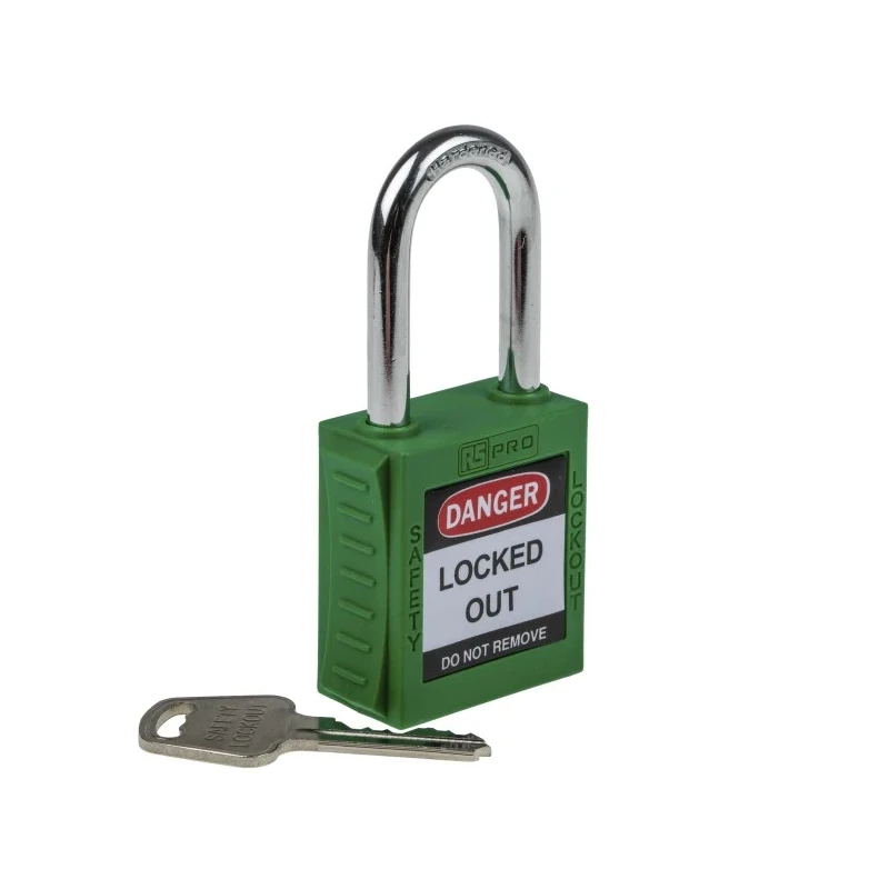 RS PRO Green 1-Lock Safety Lockout Nylon and Steel Shackle Diameter 6.35 mm Model 196-3754