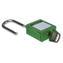 RS PRO Green 1-Lock Safety Lockout Nylon and Steel Shackle Diameter 6.35 mm Model 196-3754