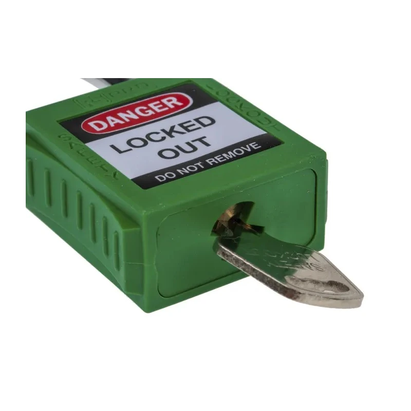 RS PRO Green 1-Lock Safety Lockout Nylon and Steel Shackle Diameter 6.35 mm Model 196-3754