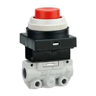 SMC Twist Selector (2 Position) Pneumatic Manual Control Valve VM Series R 1/8, 1 MPa, 144 L/min VM120-01-34BA