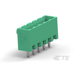 TE Connectivity Buchanan Series Pluggable Terminal Block 8-Contact 5 mm Pitch 1 Row 300V AC 16A Brass Male 2351885-8