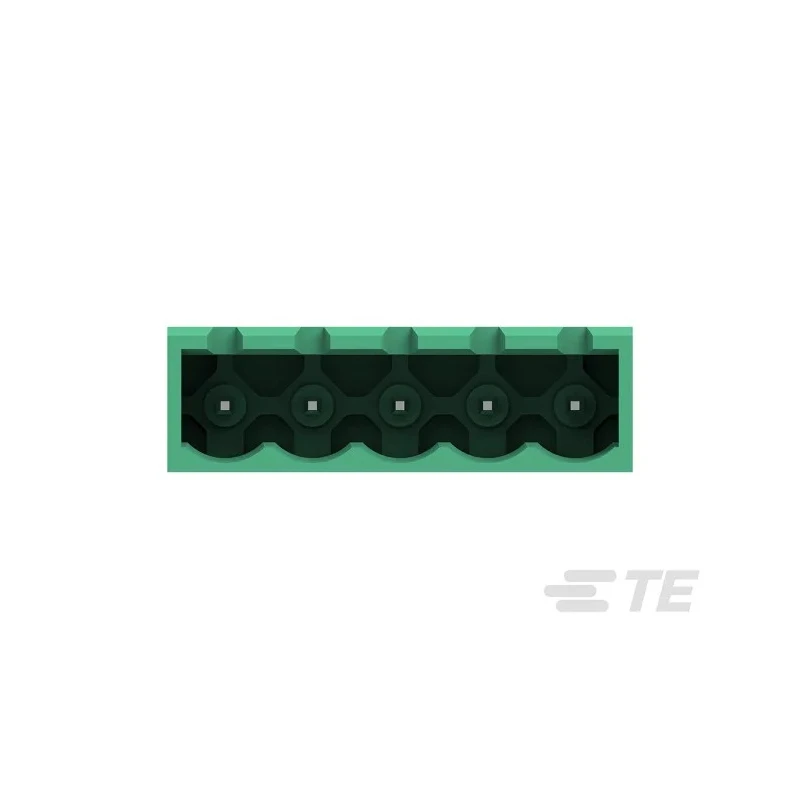 TE Connectivity Buchanan Series Pluggable Terminal Block 8-Contact 5 mm Pitch 1 Row 300V AC 16A Brass Male 2351885-8