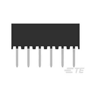 TE Connectivity AMPMODU Series Straight Through Hole PCB Socket, 6-Contact, 1 Row, 2 mm Pitch, 12A, 650V, Solder 2314876-6