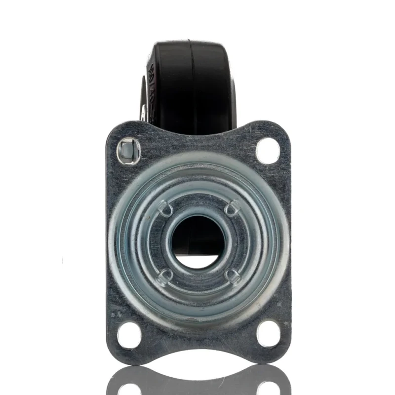 RS PRO Swivel Castor with Rubber Wheel, 150 kg Load Capacity, 100 mm Diameter, Aluminium Hub, Ball Bearing 196-4999