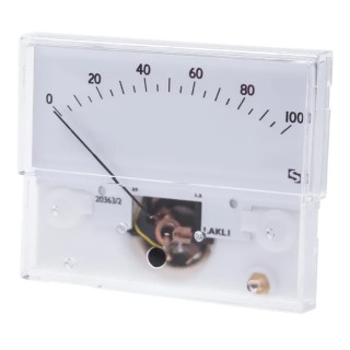 Sifam Tinsley Analogue Panel Ammeter 25 A AC/DC, 32.3 mm x 73.7 mm, ±1.5 % Taut Band Centre Magnet Movement IS 11003