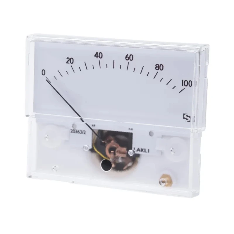 Sifam Tinsley Analogue Panel Ammeter 25 A AC/DC, 32.3 mm x 73.7 mm, ±1.5 % Taut Band Centre Magnet Movement IS 11003