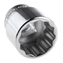 Facom 1/2 in Drive 26 mm 12 Point Square Socket Chrome Vanadium Steel 38mm Overall Length S.26