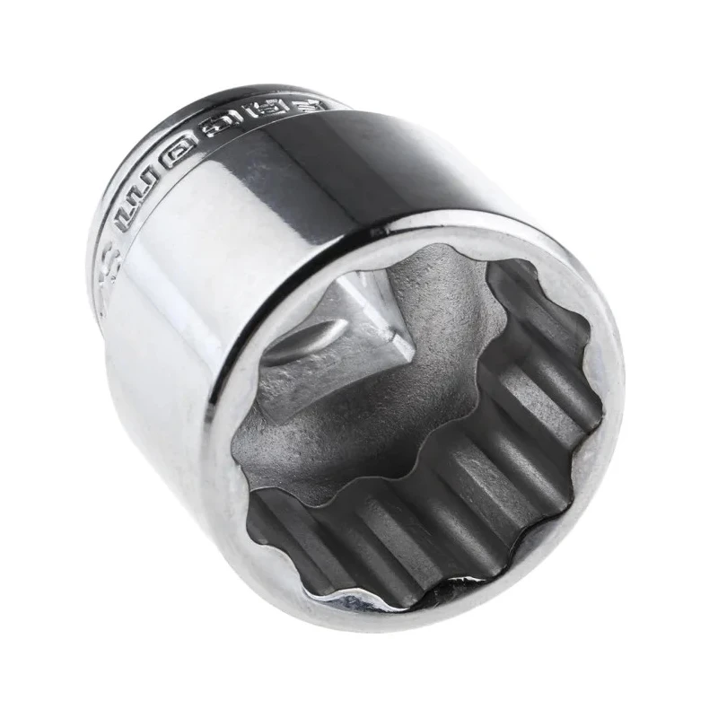 Facom 1/2 in Drive 26 mm 12 Point Square Socket Chrome Vanadium Steel 38mm Overall Length S.26