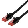 Roline Cat6 Ethernet Cable 8 Core Black Low Smoke Zero Halogen Jacket 1 m Terminated Cat6