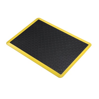 Coba Europe Individual COBAelite Diamond Anti-Fatigue Mat 600mm x 900mm x 18mm Black Yellow SED010701