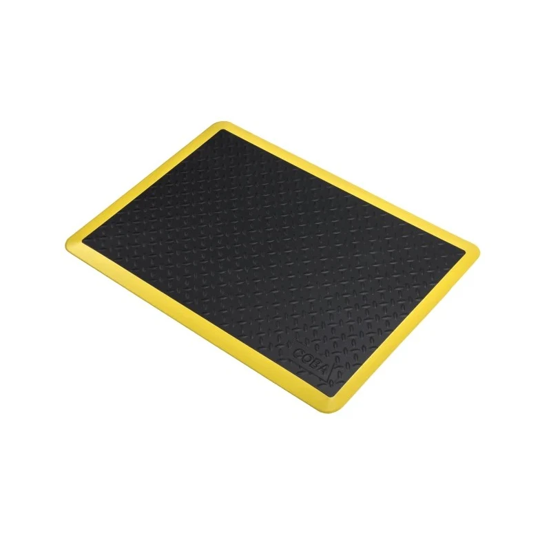 Coba Europe Individual COBAelite Diamond Anti-Fatigue Mat 600mm x 900mm x 18mm Black Yellow SED010701