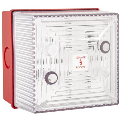 Clifford & Snell Clear Flashing Beacon, 265V AC, 100mA, Bulkhead Mount, Xenon Bulb, IP65, FL40/L50/C/RN