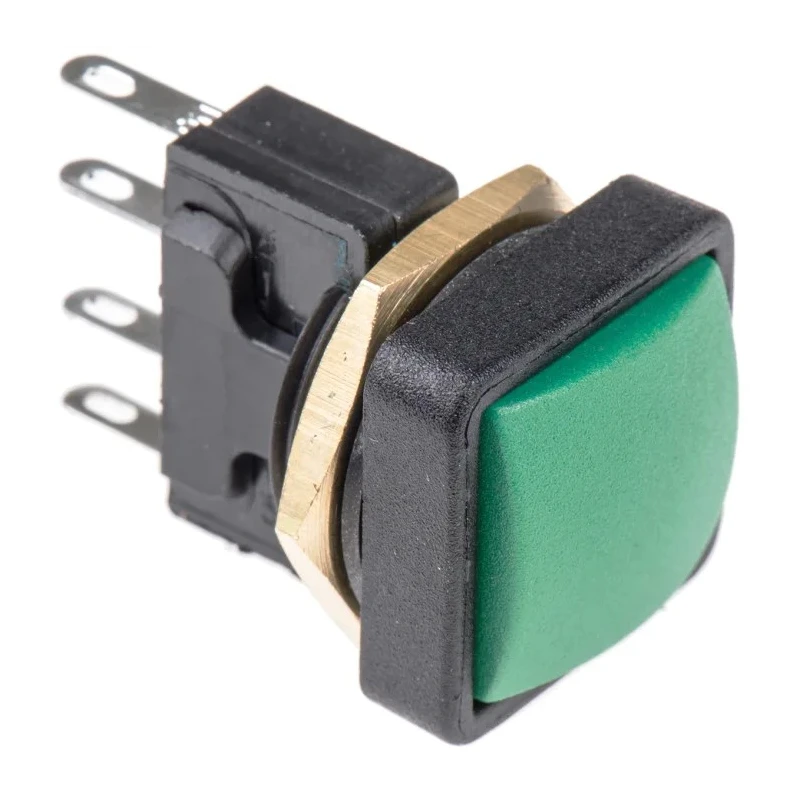 ITW Switches 49-59 Series Momentary Panel Push Button Switch, 16 mm Cutout, SPDT, IP67, 10 A, 250 V AC 49-59223