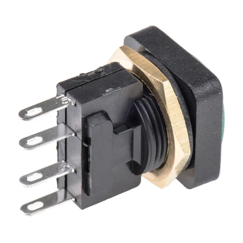 ITW Switches 49-59 Series Momentary Panel Push Button Switch, 16 mm Cutout, SPDT, IP67, 10 A, 250 V AC 49-59223