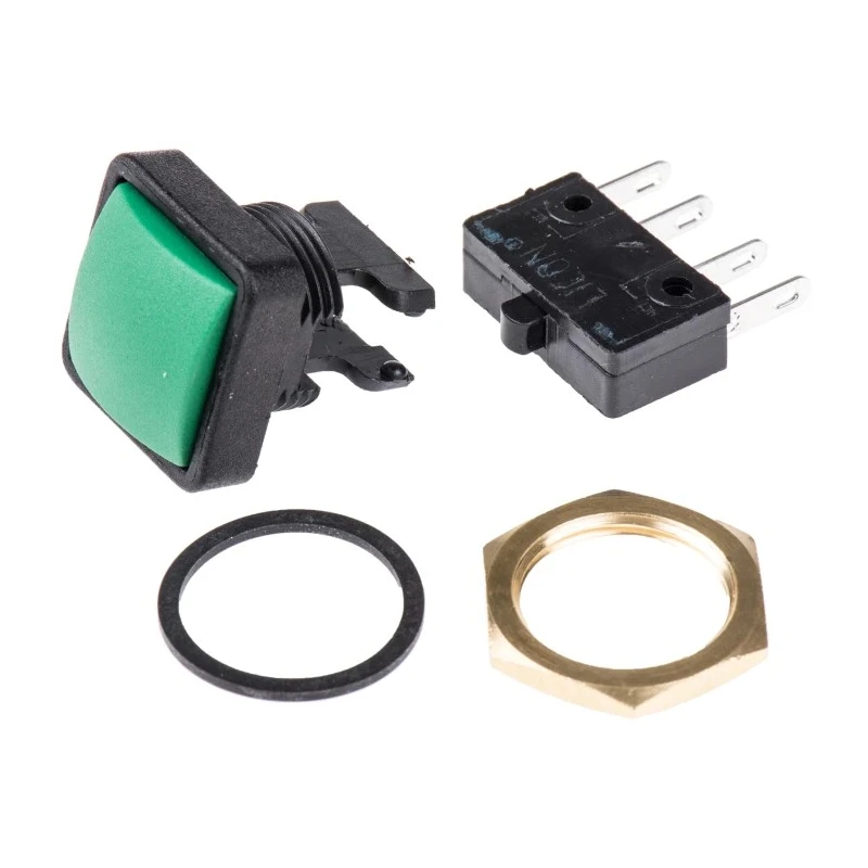 ITW Switches 49-59 Series Momentary Panel Push Button Switch, 16 mm Cutout, SPDT, IP67, 10 A, 250 V AC 49-59223