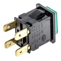 Arcolectric (Bulgin) Ltd 8300 Series Illuminated Latching Push Button Switch, Panel Mount, DPDT, 250V AC, 16A H8353ABNAB