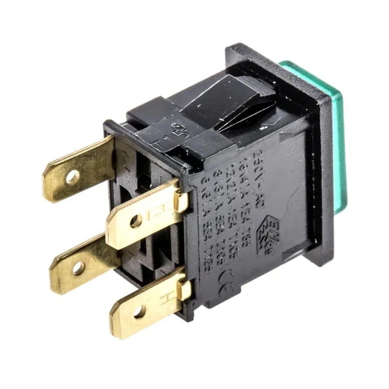 Arcolectric (Bulgin) Ltd 8300 Series Illuminated Latching Push Button Switch, Panel Mount, DPDT, 250V AC, 16A H8353ABNAB