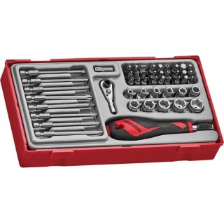 Teng Tools Hex Torx Slotted Phillips Screwdriver Bit Set 49 Pieces 4 to 13 mm TTMDQ49