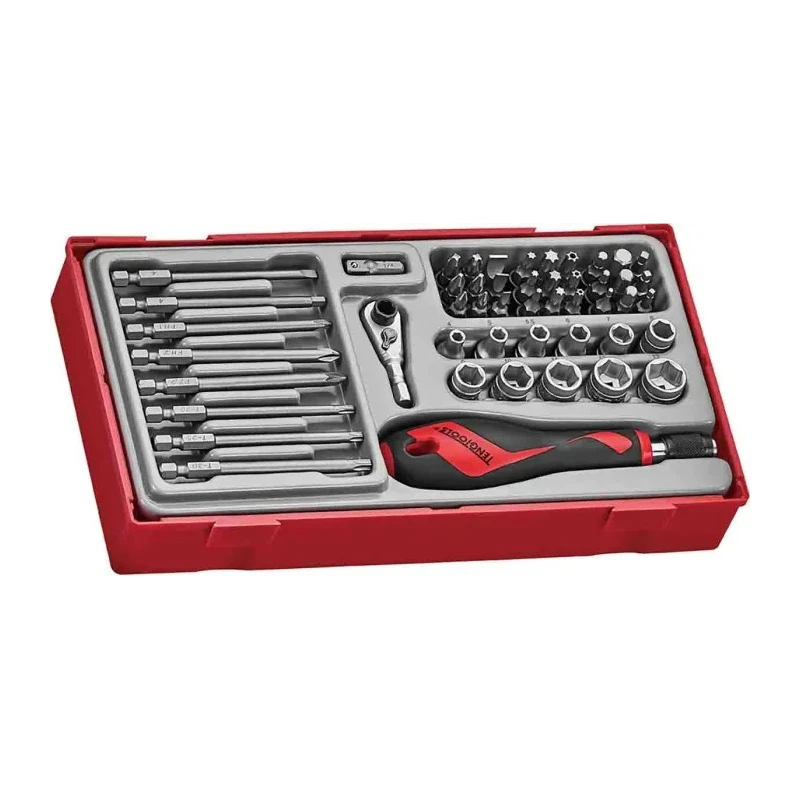 Teng Tools Hex Torx Slotted Phillips Screwdriver Bit Set 49 Pieces 4 to 13 mm TTMDQ49