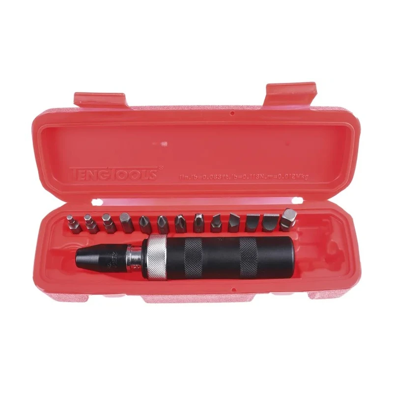 Teng Tools Screwdriver Bit Set Square Drive, Phillips, Hex, Torx, Steel, 6.35 mm, 15 Pieces ID515