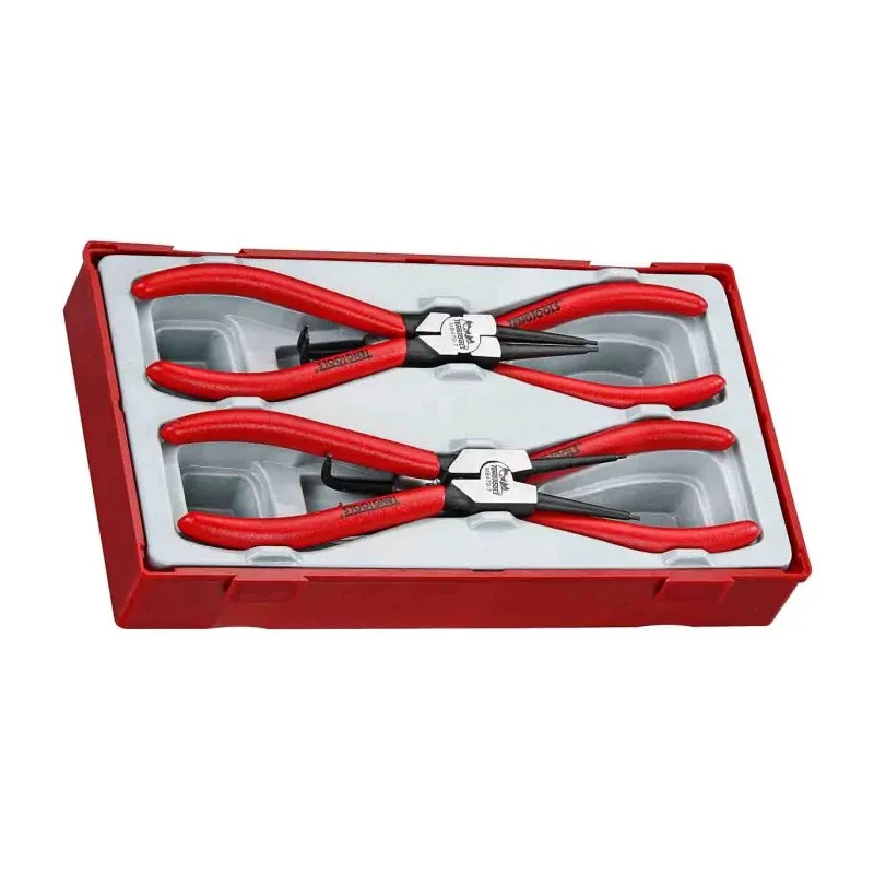 Teng Tools 4-Piece 7in Circlip Plier Set Chrome Vanadium Steel TT474-7