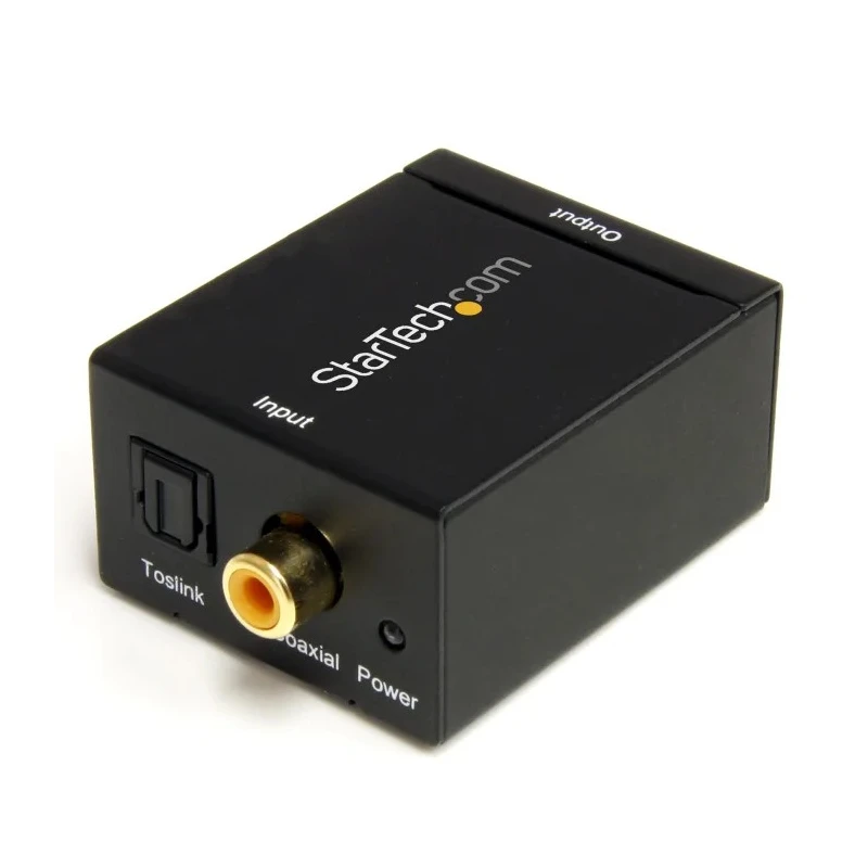 StarTech.com Digital Audio Converter SPDIF2AA, 24-bit S/PDIF Input, Coaxial and Toslink Optical to RCA Stereo Output SPDIF2AA