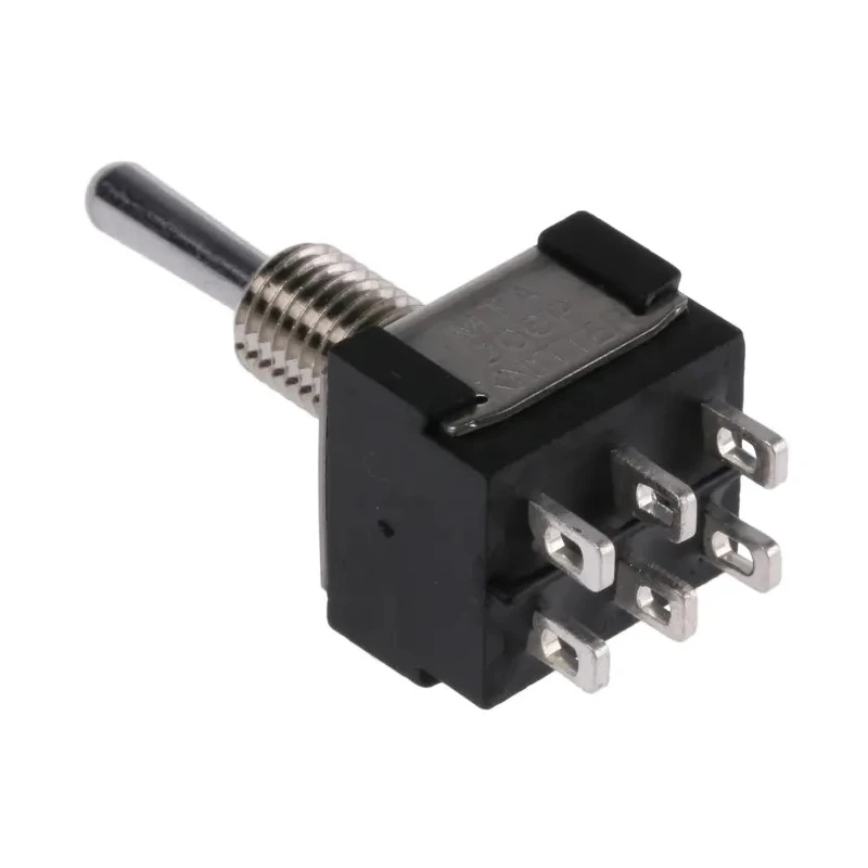 KNITTER-SWITCH Toggle Switch Panel Mount On-Off-On DPDT 4A Chrome Plated Actuator MTA 206 P