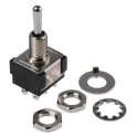 KNITTER-SWITCH Toggle Switch Panel Mount On-Off-On DPDT 4A Chrome Plated Actuator MTA 206 P