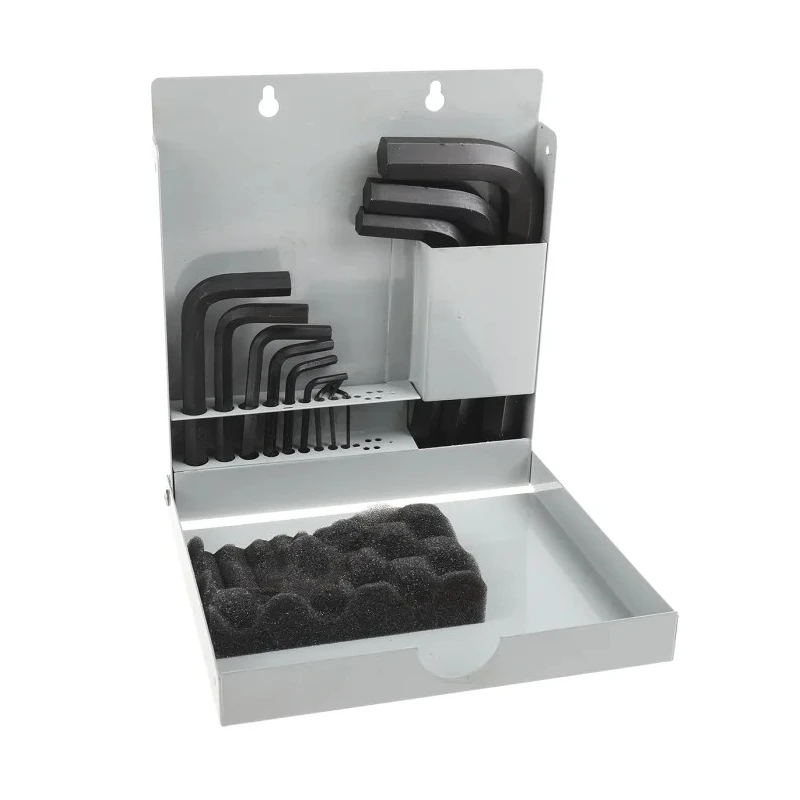RS PRO 15 Piece L Metric Hex Key Set, Hex Size 0.7 to 17 mm, Nickel Chrome, Black Finish, ANSI & GGG-K275D Standards 199-5202
