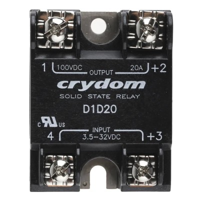 Crydom Solid State Relay Panel Mount 20 A Load 100 V Load 32V Control D1D20