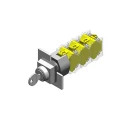 EAO 2-Position Latching IP65 Square Bezel Key Switch with 90° Key Index Angle 