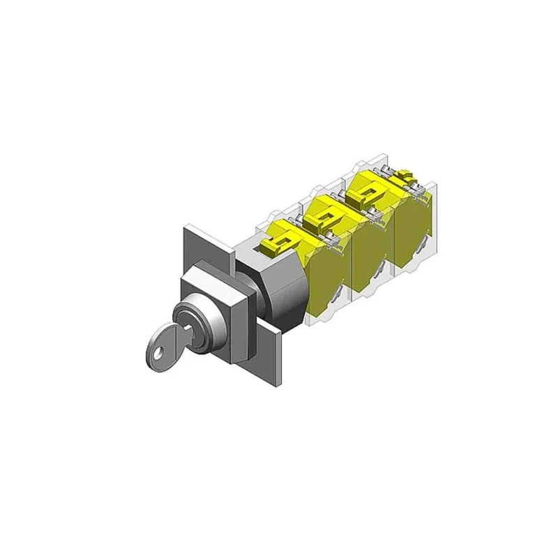 EAO 2-Position Latching IP65 Square Bezel Key Switch with 90° Key Index Angle 
