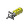 EAO 2-Position Latching IP65 Square Bezel Key Switch with 90° Key Index Angle