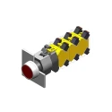 EAO 04 Series Red Momentary Raised Mushroom Push Button Head, 22.5mm Cutout, IP65 704.032.2