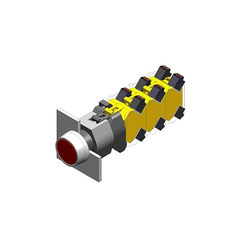 EAO 04 Series Red Momentary Raised Mushroom Push Button Head, 22.5mm Cutout, IP65 704.032.2
