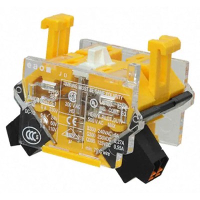 EAO Contact Block Modular Switch, 250V Voltage, 6A Current Rating, 1 NO Contact Configuration 704.907.1
