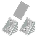Bosch Rexroth M8 Mounting Bracket Connecting Component Strut Profile 100 x 100 mm Groove Size 10 mm 3842530361