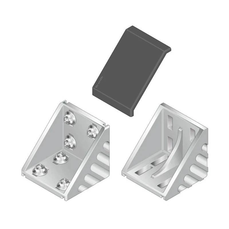 Bosch Rexroth M8 Mounting Bracket Die Cast Aluminium Connector Component for 90 mm Strut Profile 3842523575