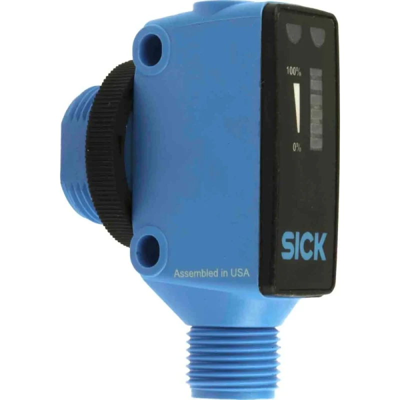 SICK Background Suppression Photoelectric Sensor 300 mm, PNP Output, IP67 IP69K, 30V DC, 0.5ms Response Time HTB18-P4A2BB